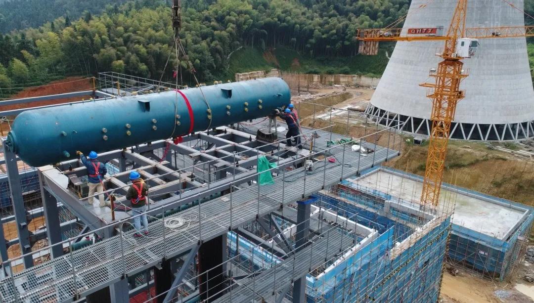 福建省光泽圣农生物质发电厂全面封顶 预计2022年5月建成投产